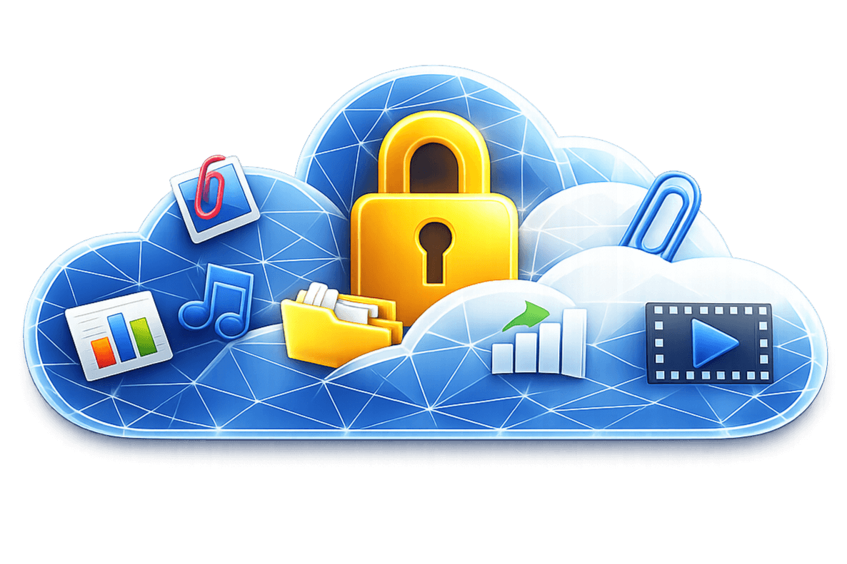 udrop cloud platform dashboard showcasing 100GB of free cloud storage and secure file sharing tools